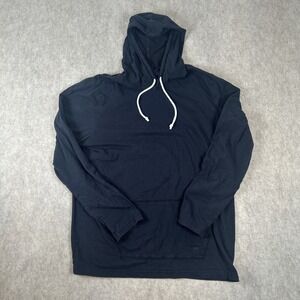 Brooks Brothers Hooded Long Sleeve Shirt Mens 2XL XXL Black  Hoodie Logo